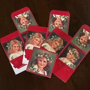 Bundle of 4 Victorian Christmas Gift Boxes.